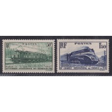 FRANCIA 1937 SERIE COMPLETA DE ESTAMPILLAS NUEVAS CON GOMA TRENES 9,50 €